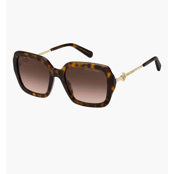 Marc Jacobs Square Sunglasses in Dark Tortoise with Gradient Lenses main image 8